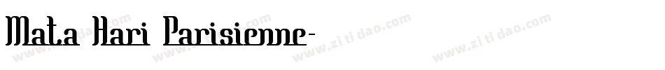 Mata Hari Parisienne字体转换